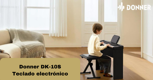Piano eléctrico con soporte Donner DK-10S: buena opción para niños