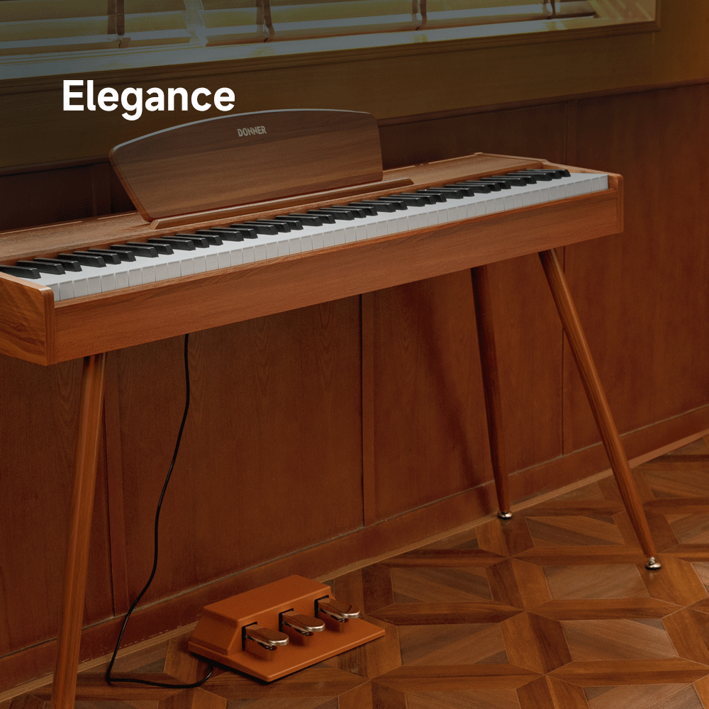 Donner DDP-80 – Piano digital 88 teclas con acción de martillo y polif