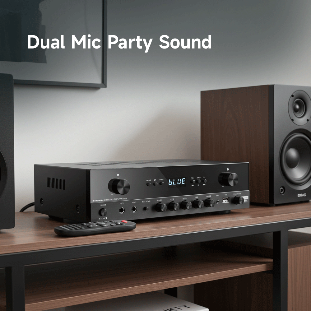Donner MAMP2 Amplificador de Dos Canales – 600 W, Bluetooth 5.3