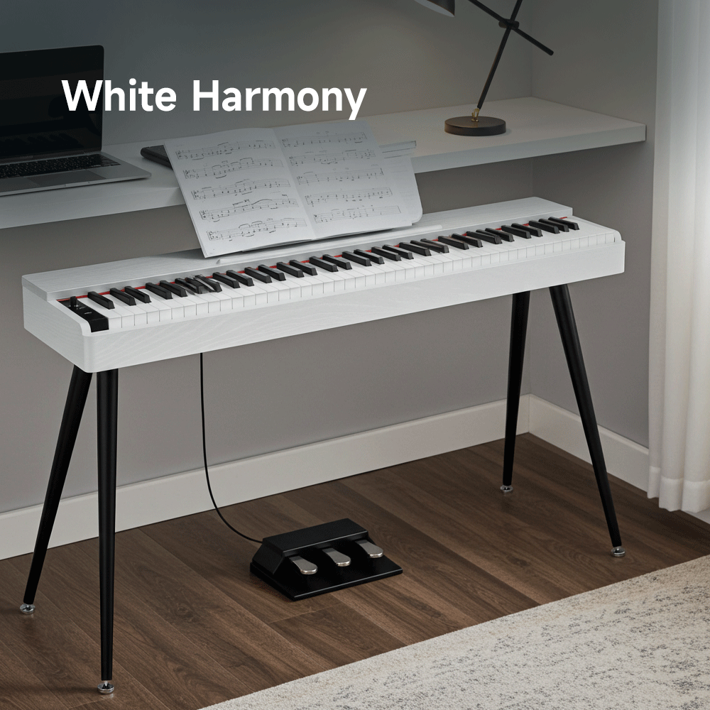 Donner OURA S100 Piano Digital Blanco – 88 Teclas & Bluetooth