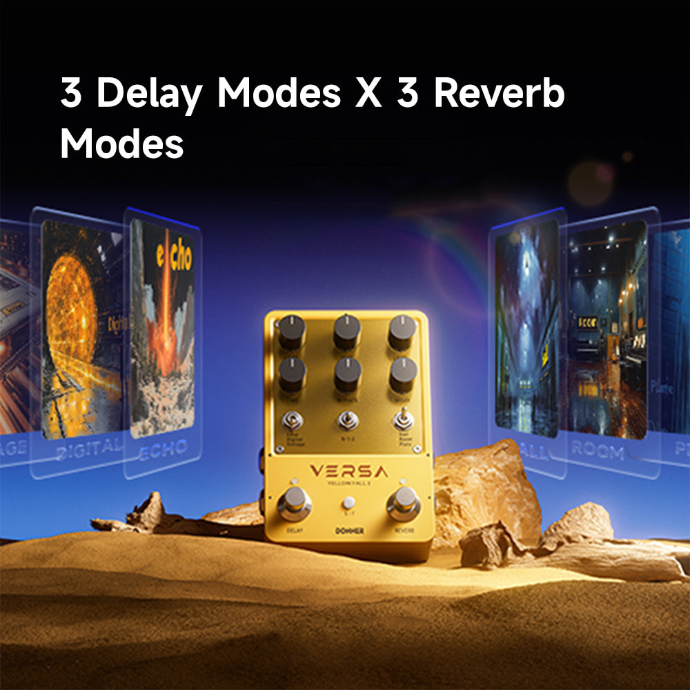 Donner Versa - Yellow Fall II: Delay y Reverb para Músicos Creativos