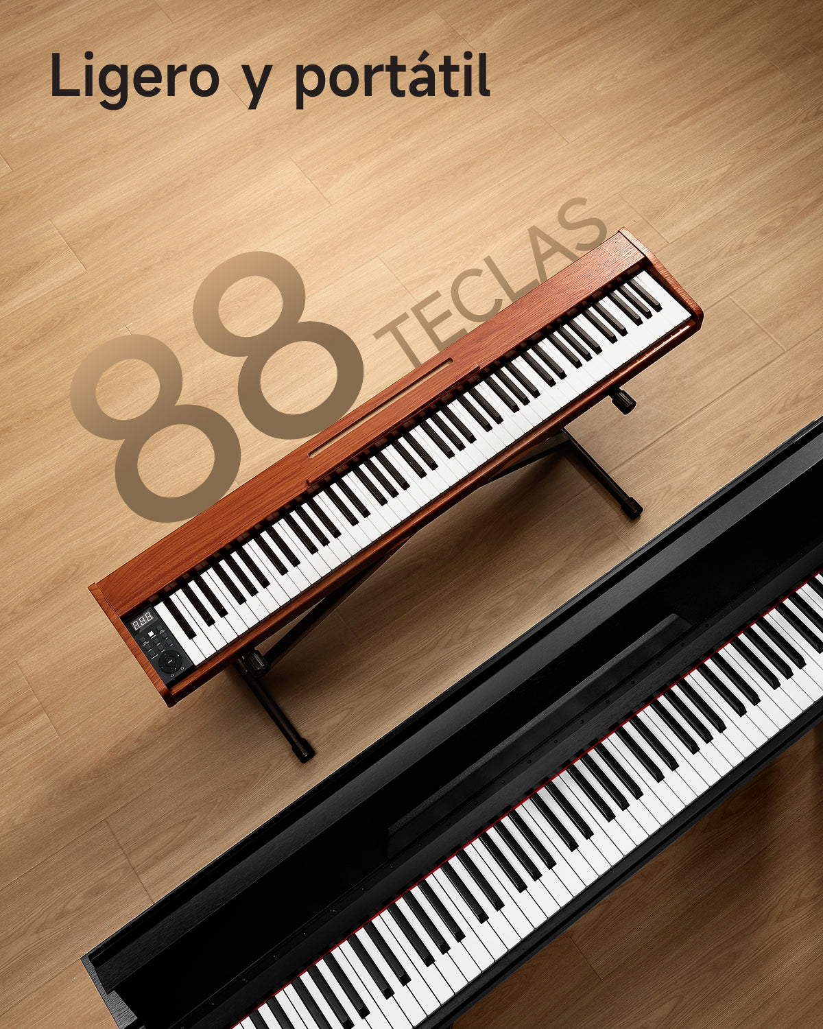 Donner DEP-1S Piano digital con teclado semi-pesado-Madera de Cerez(Nueva versión)##
