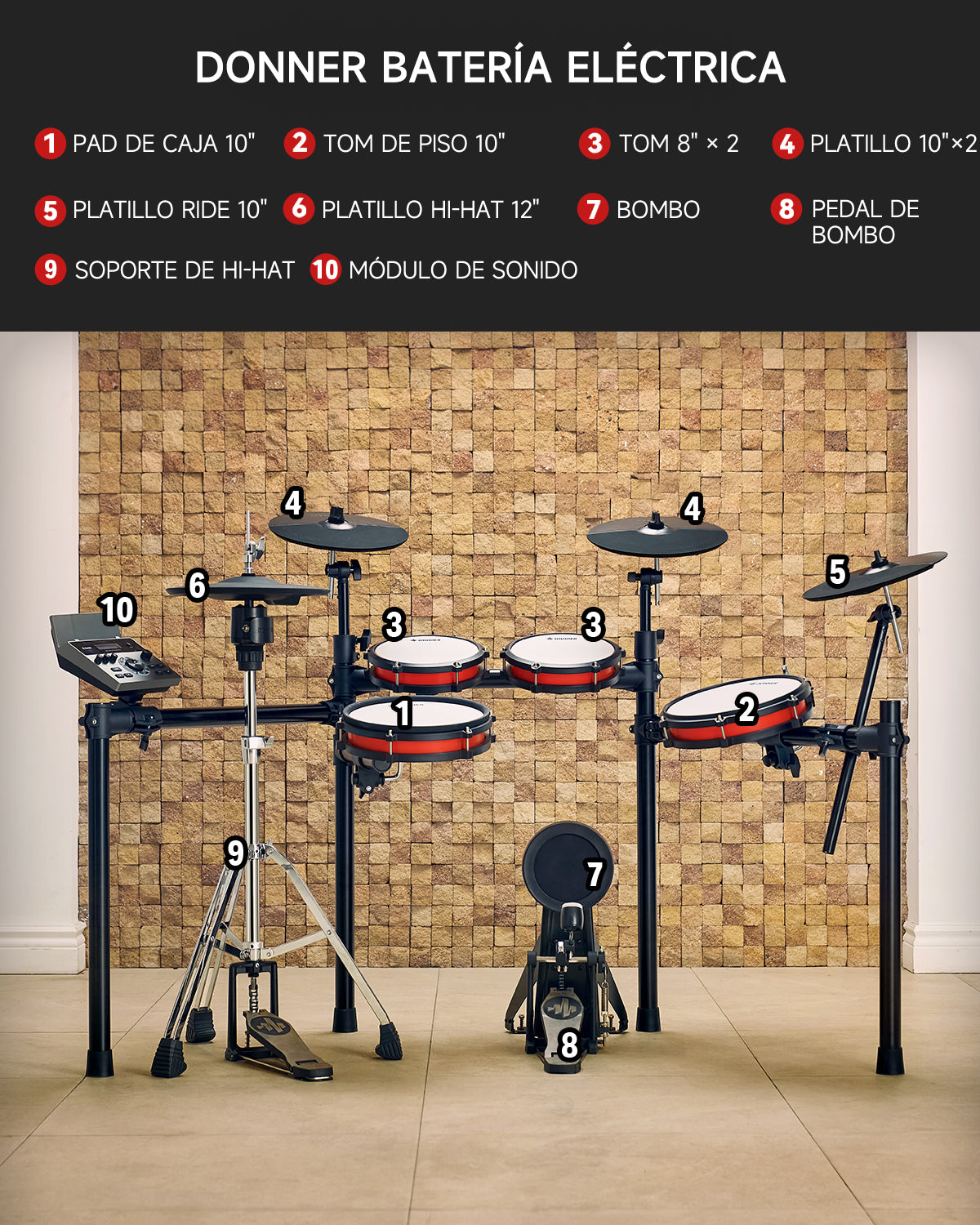 Donner DED-200 Pro Set Batería electrónica