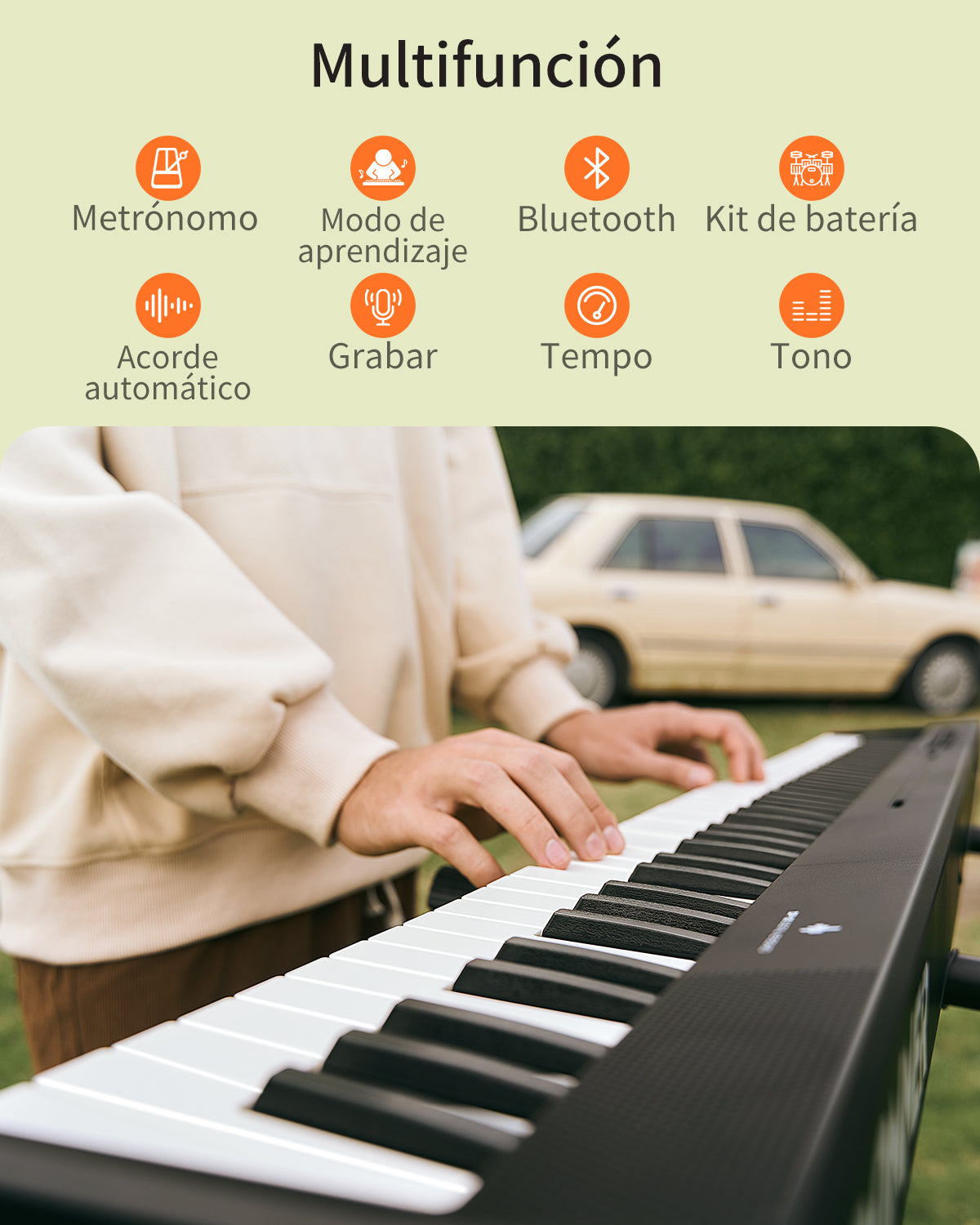 Donner DP-10 Piano eléctrico Teclado plegable portátil