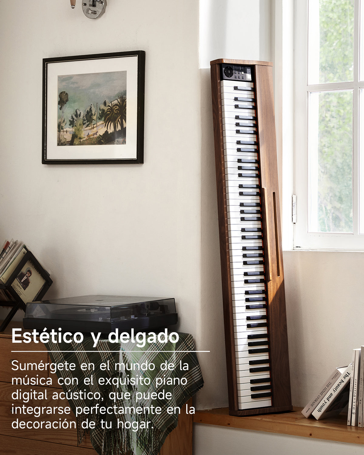 Donner DEP-1S Piano digital con teclado semi-pesado-marrón antiguo##