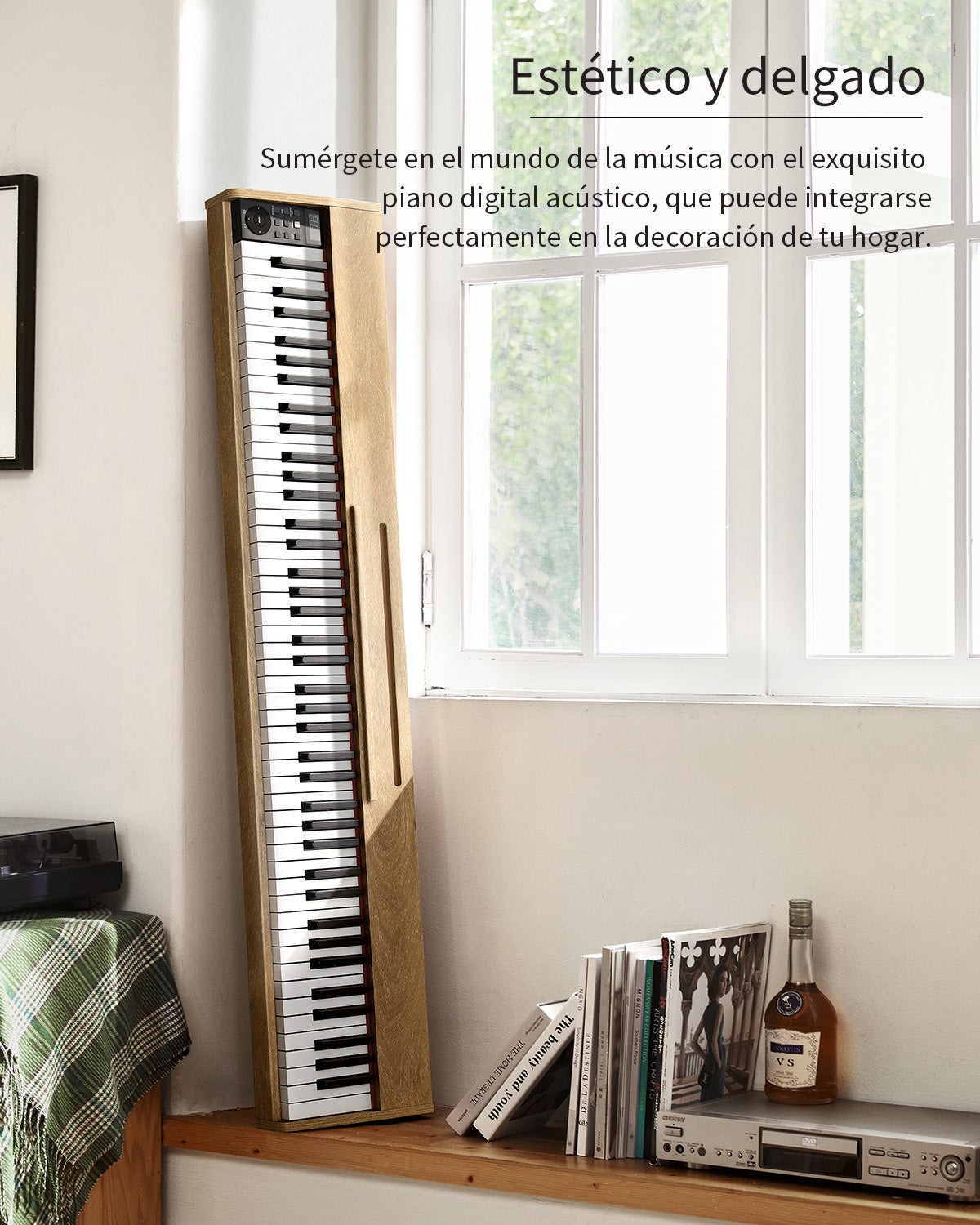 Donner DEP-1S Piano digital con teclado semi-pesado-Madera Clara##