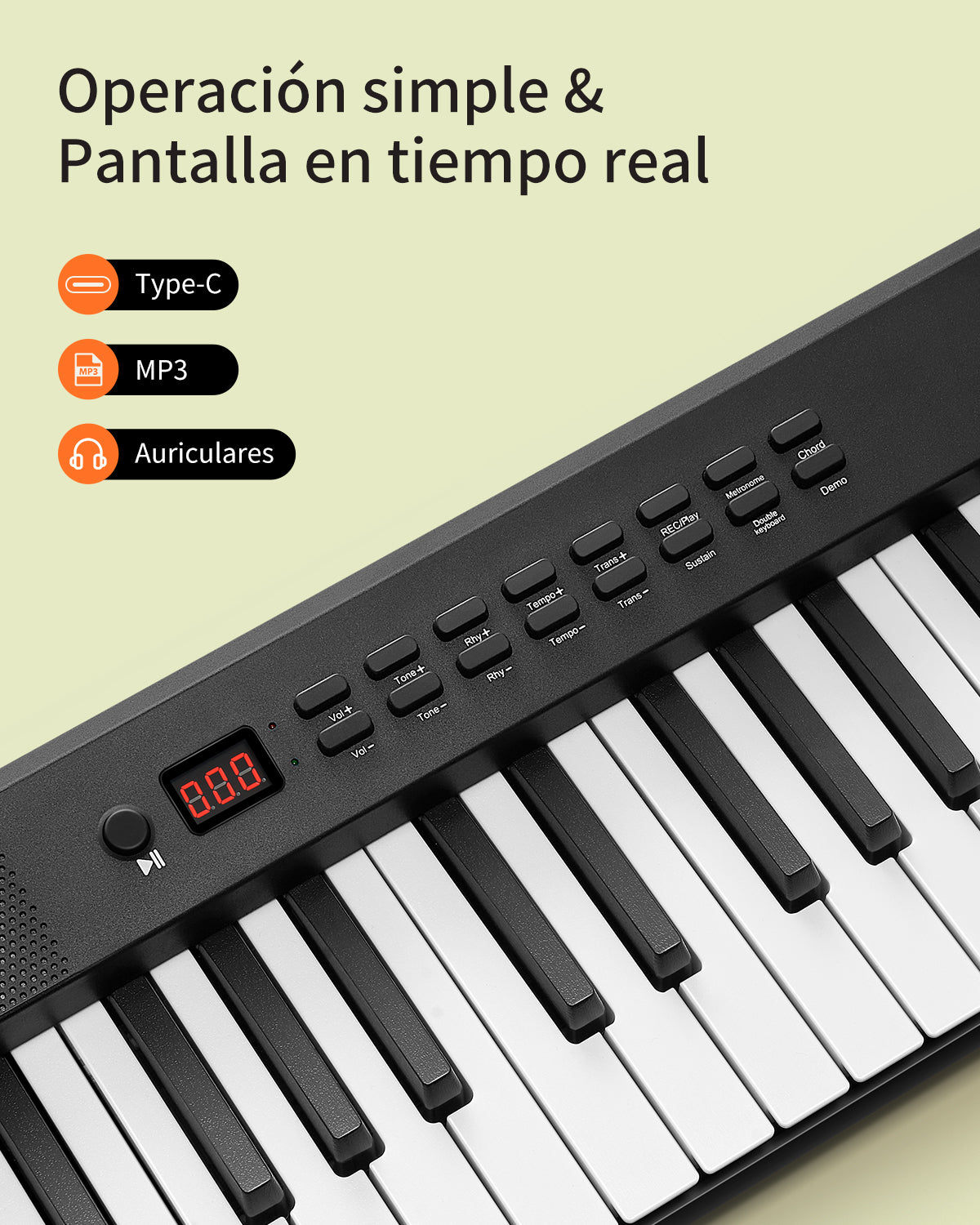 Donner DP-10 Piano eléctrico Teclado plegable portátil