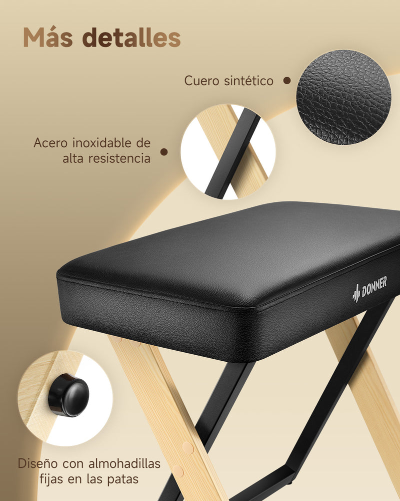 DKB-300 Taburete de piano para casa engrosado, taburete oficial a juego OURA R300