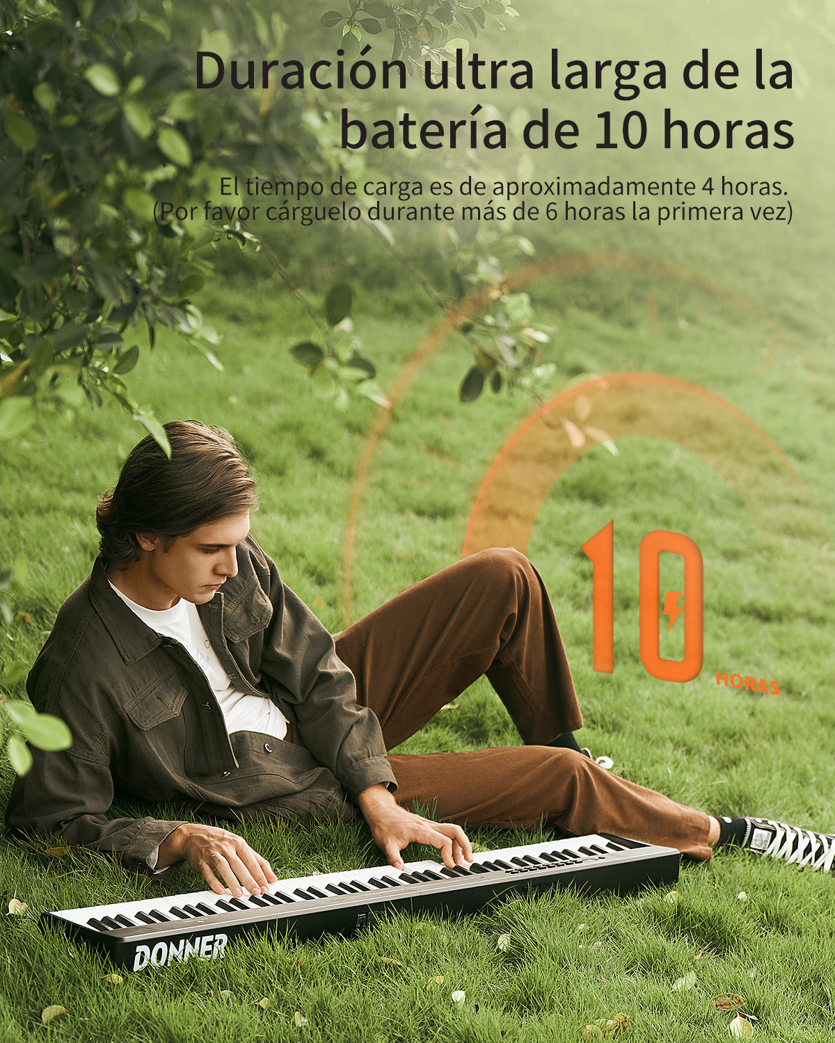 Donner DP-10 Piano eléctrico Teclado plegable portátil