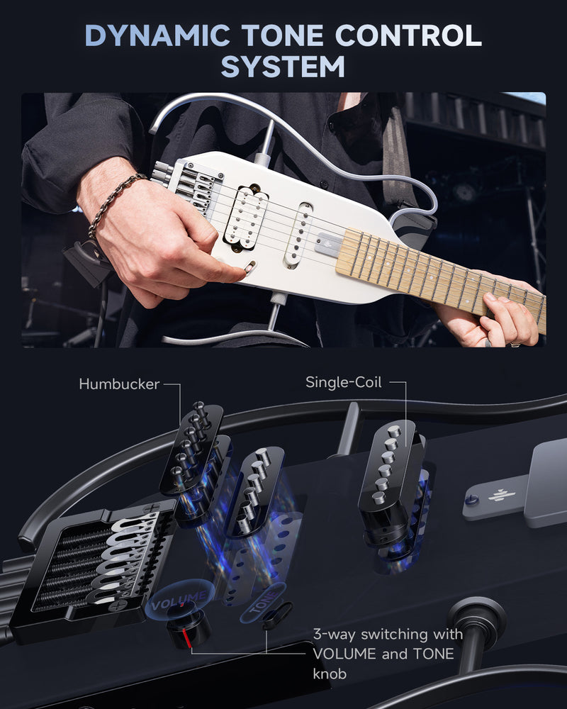 Donner HUSH-X Kit de guitarra eléctrica para viajar