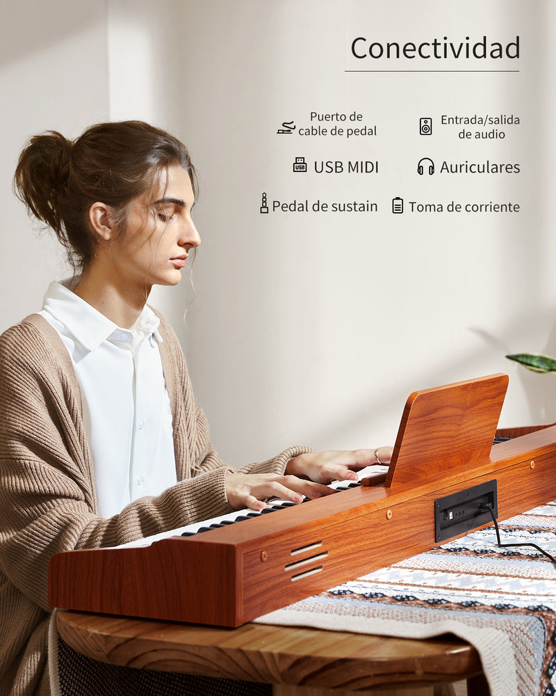 Donner DEP-1S piano digital con teclado de e-piano semipesado de estilo madera