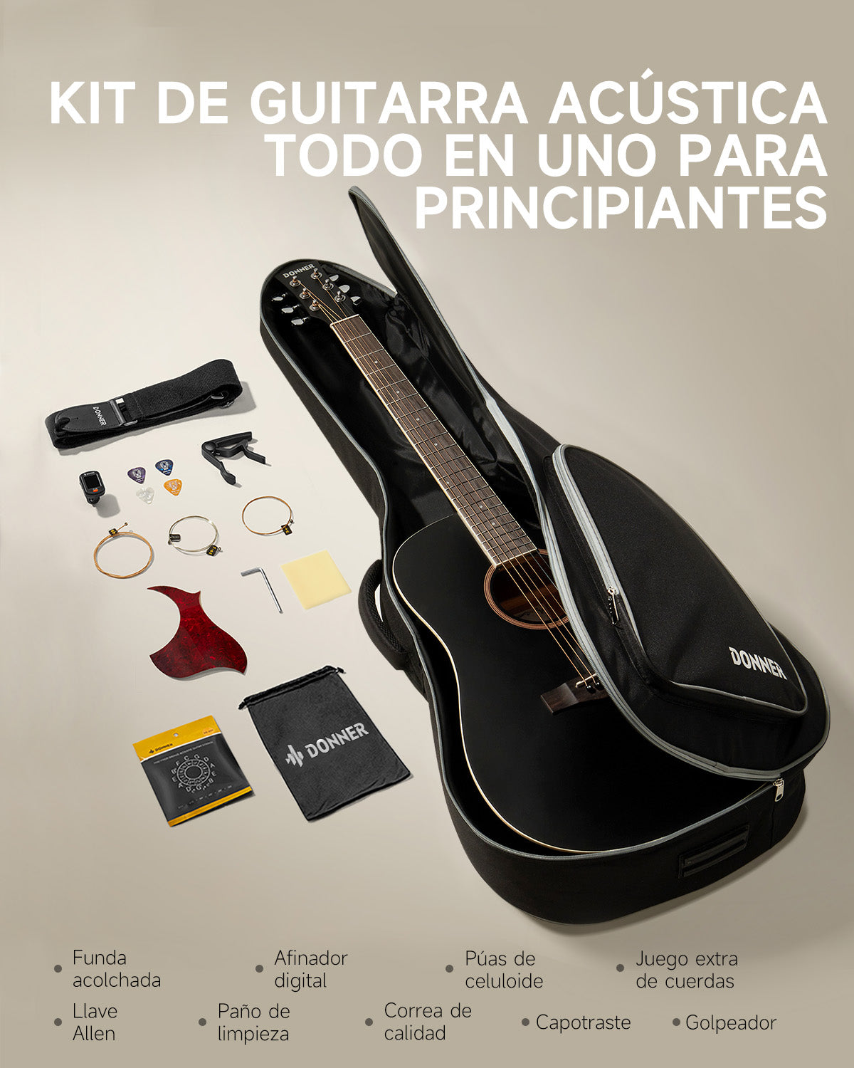 DONNER「DAG-1CB」ドナー　アコースティックギター　SC付き Donner DAG-1CB Guitarra acústica