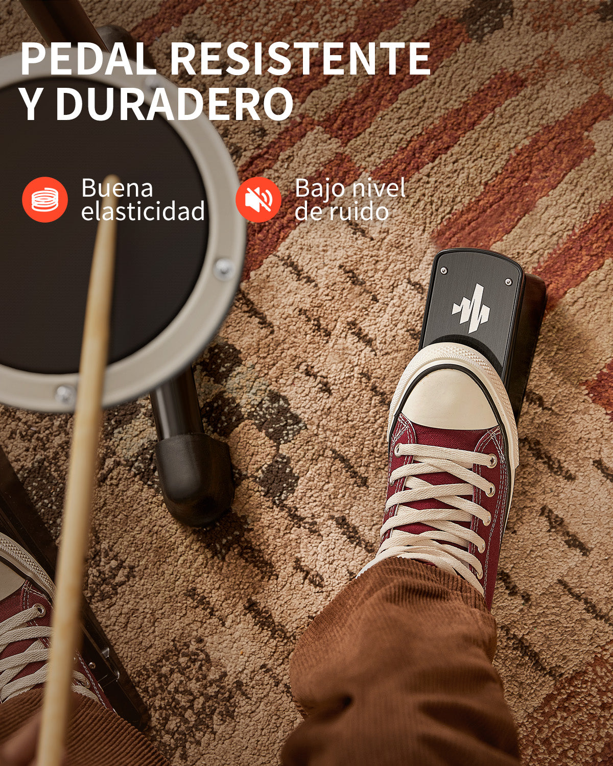 Donner DED-80  La mejor batería electrónica para principiantes-Blanco##