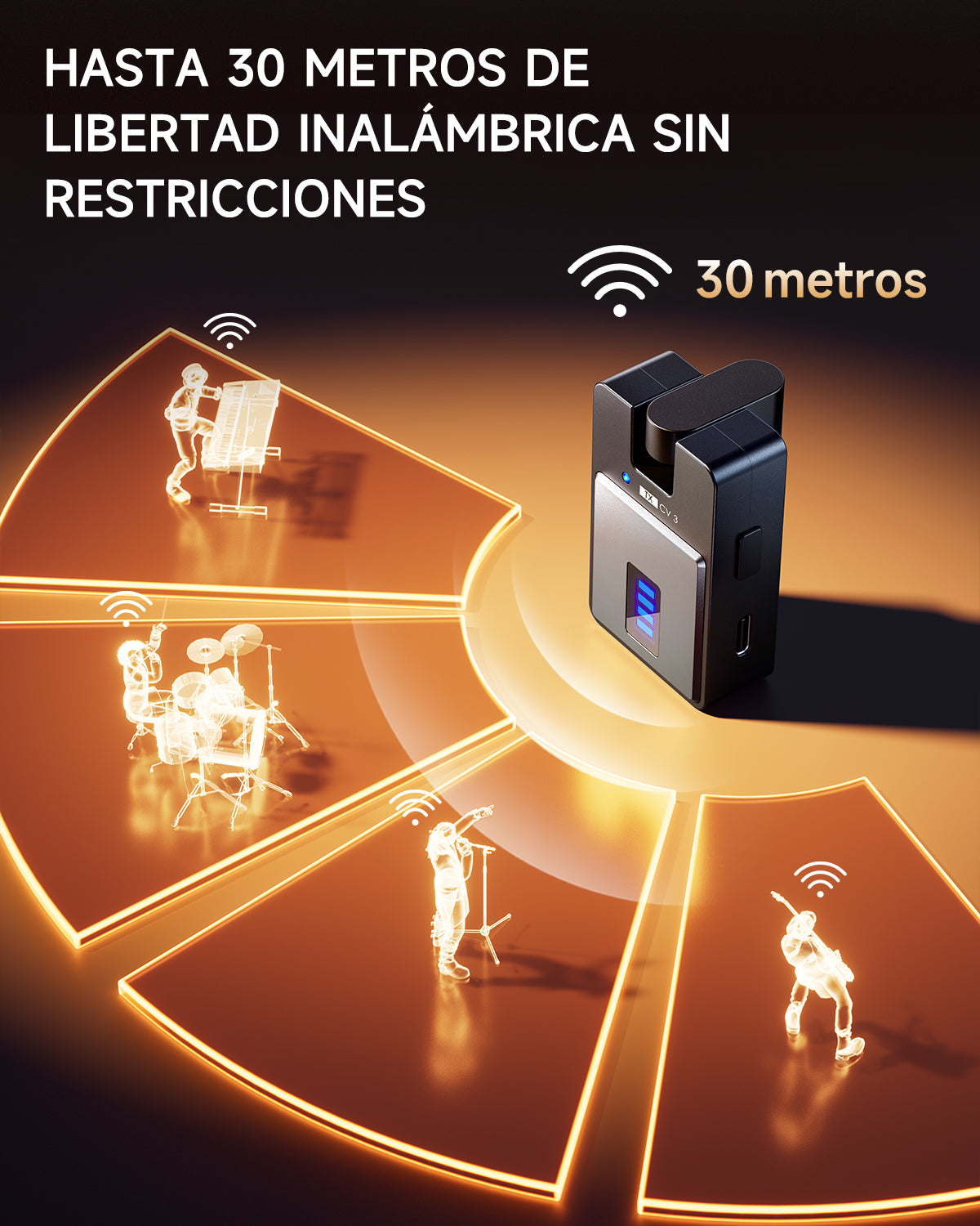 DONNER CV-3 Sistema de monitorización intraaural inalámbrico
