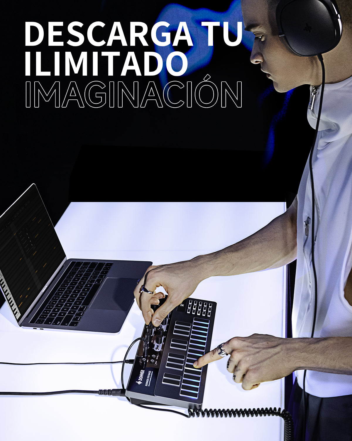 Donner B1 sintetizador y secuenciador de bajo analógico