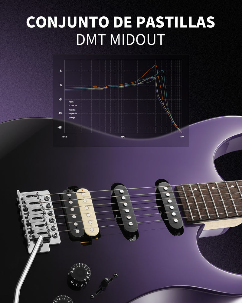 Donner DMT-66 Guitarra eléctrica con bobina simple de cerámica