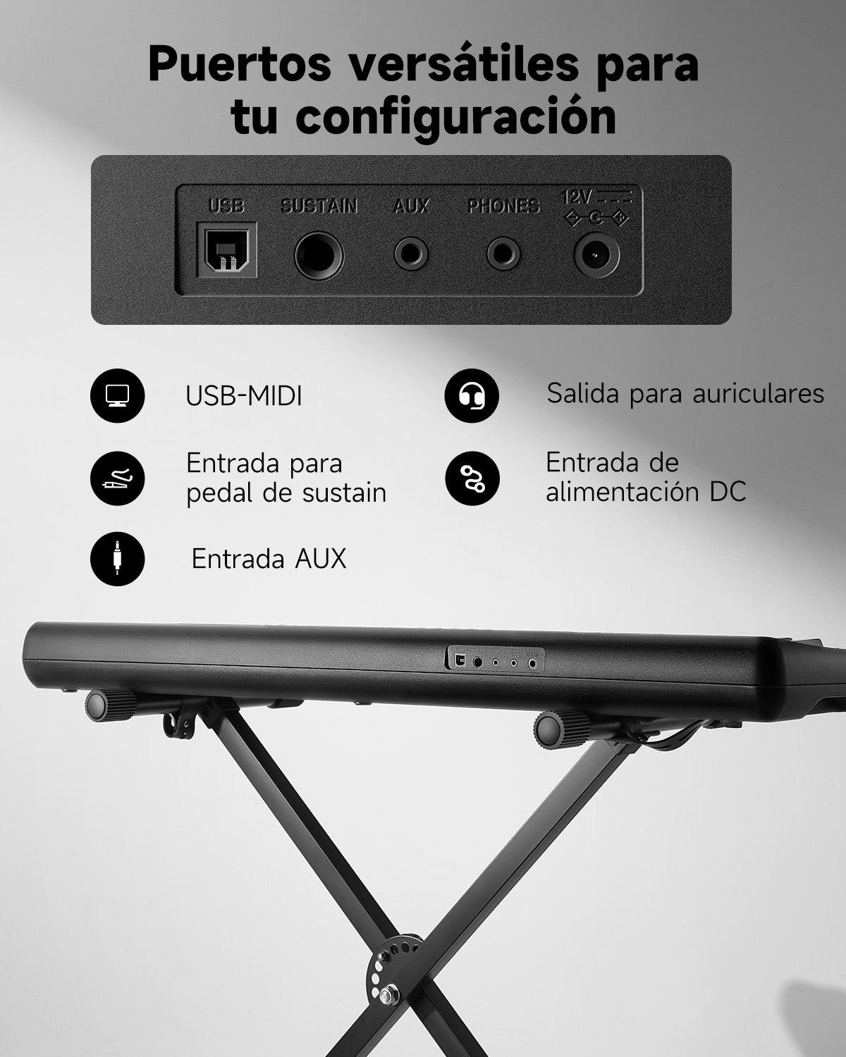 DONNER DEK-60 Teclado electrónico de 61 teclas