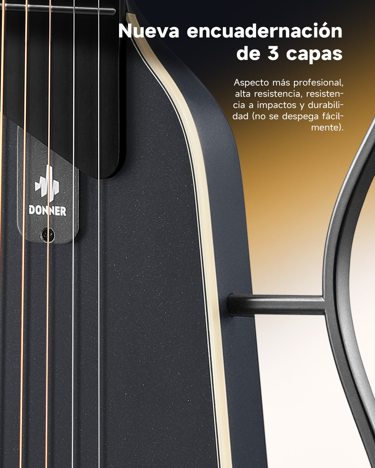 Donner HUSH I Evo2 Guitar-Negro##