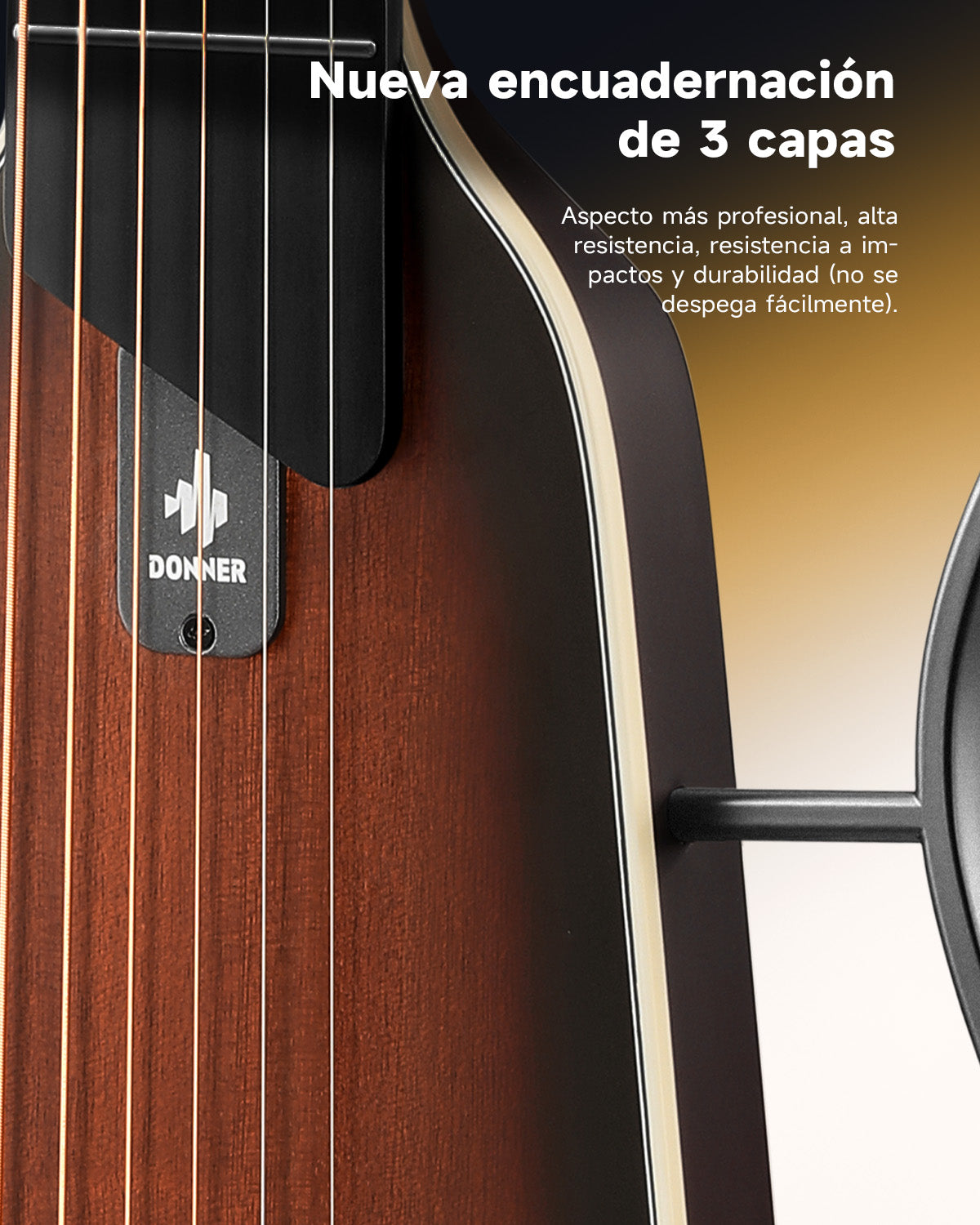 Donner HUSH I Evo2 Guitar-Sunburst##