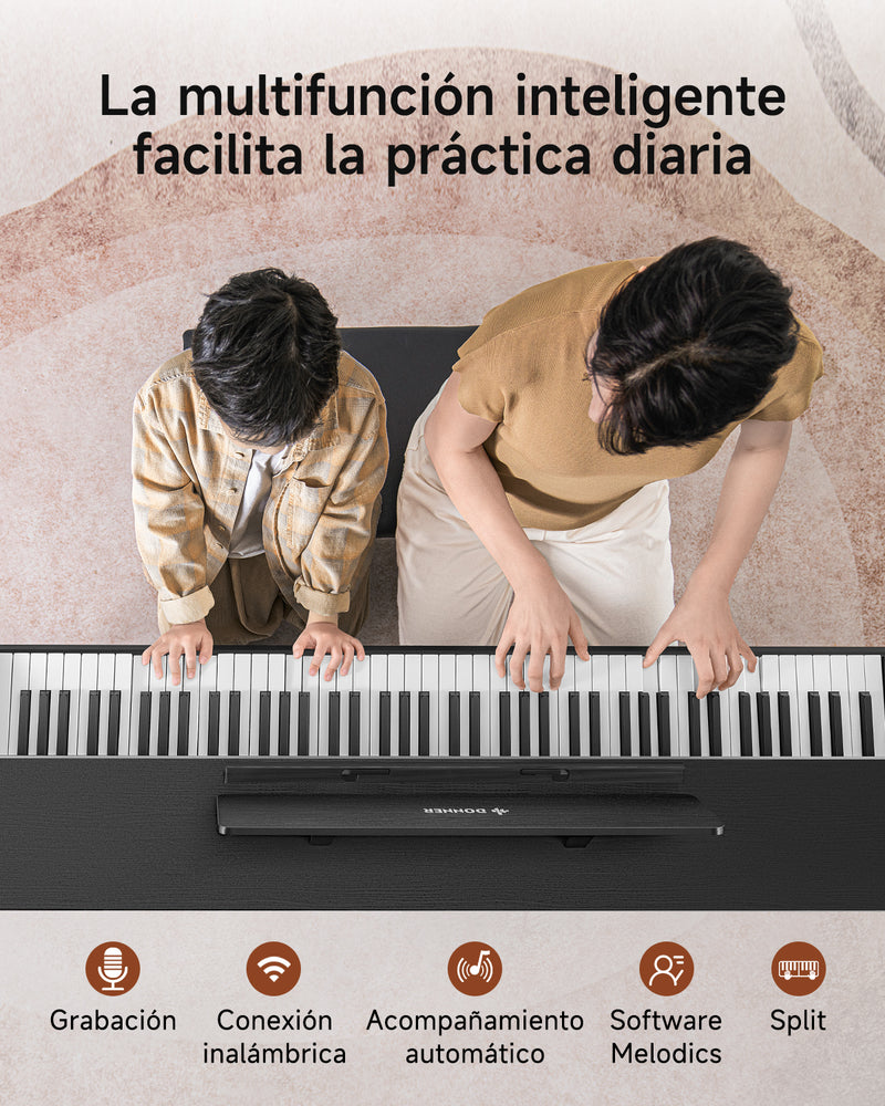 【Pre-venta】Donner DDP-200 PRO Piano digital vertical con 88 teclas de acción de martillo graduada progresiva - Envío el 6 de diciembre.