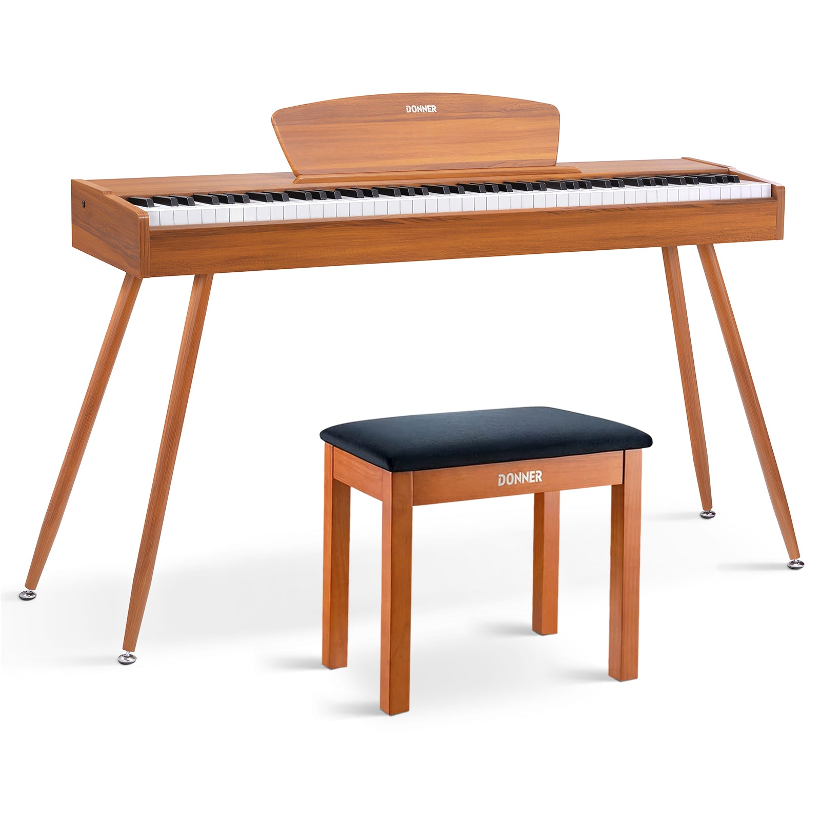 Donner DDP-80 Piano digital de madera con teclado totalmente pesado-Natural##