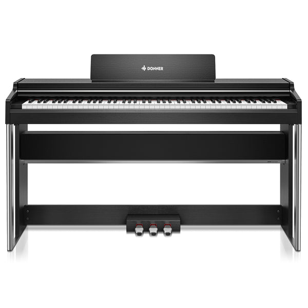 Donner DDP-200 PRO Piano digital vertical ponderado con 88 teclas y acción de martillo graduada progresiva-Negro##