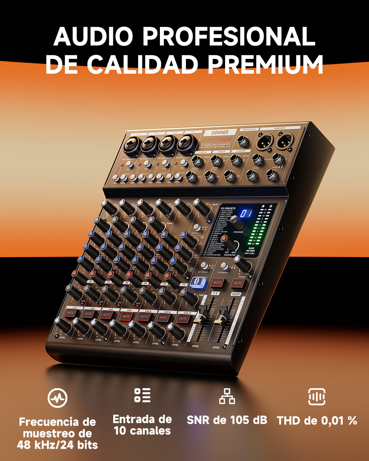 Mezclador de audio DONNER DAM1000
