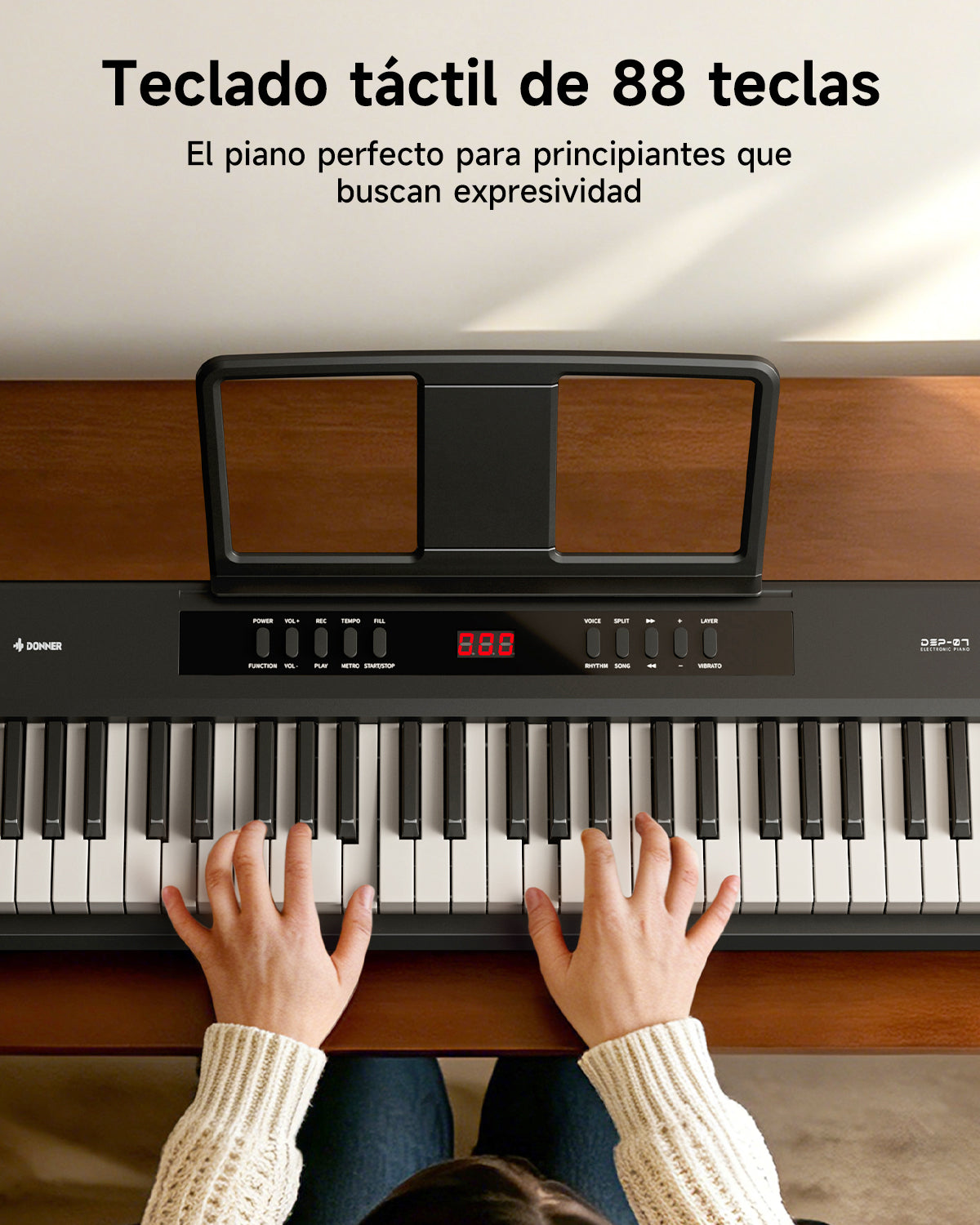 Donner DEP-07 Piano digital portátil de 88 teclas semipesadas