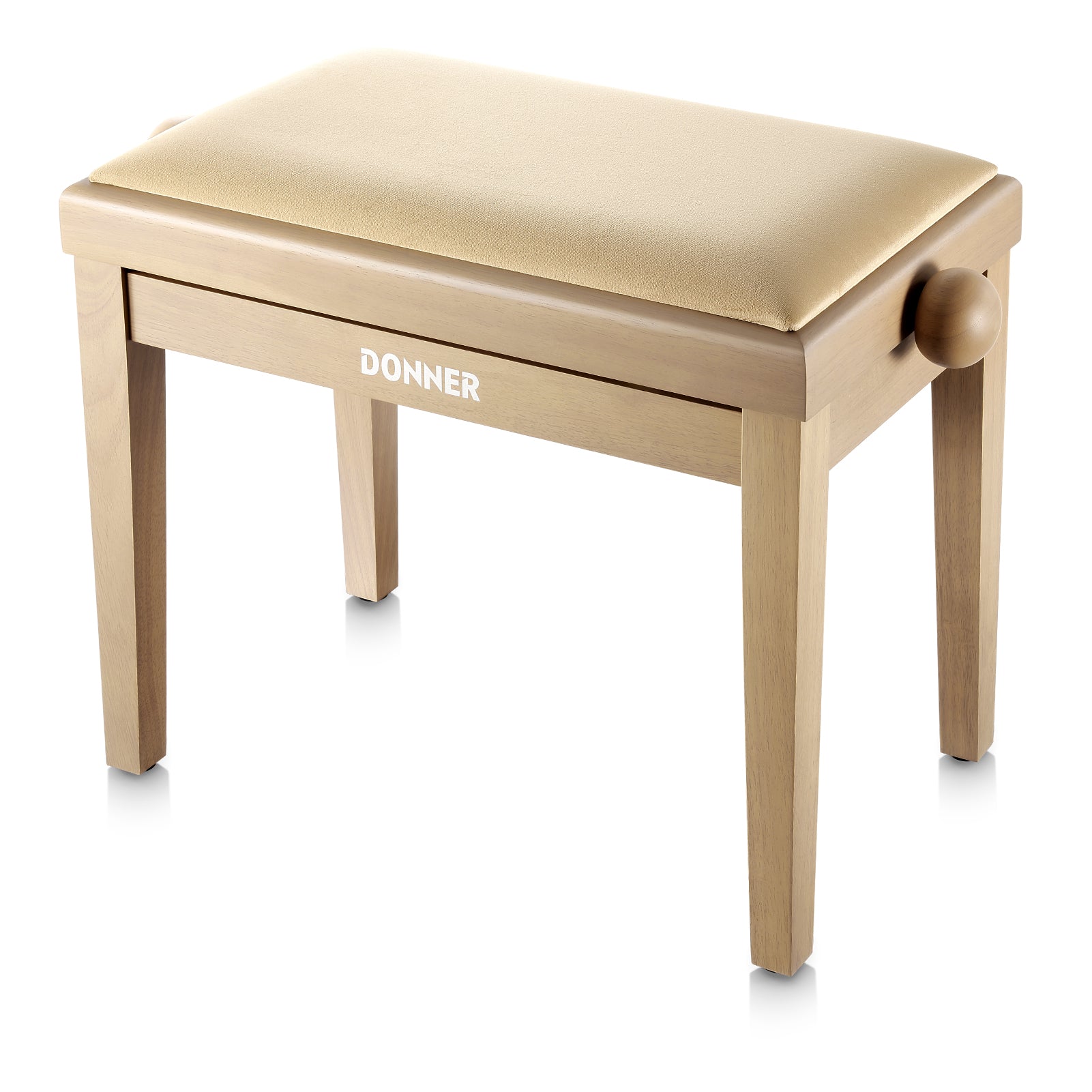 Donner Taburete de piano regulable en altura,beige mate