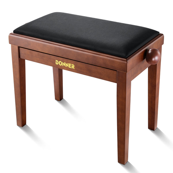 Donner Banco de piano de altura ajustable marrón mate