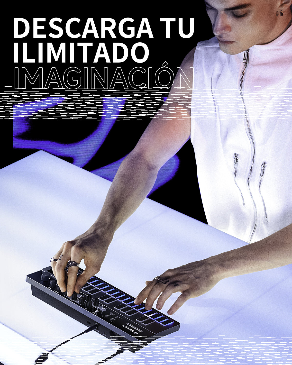 Donner B1 sintetizador y secuenciador de bajo analógico