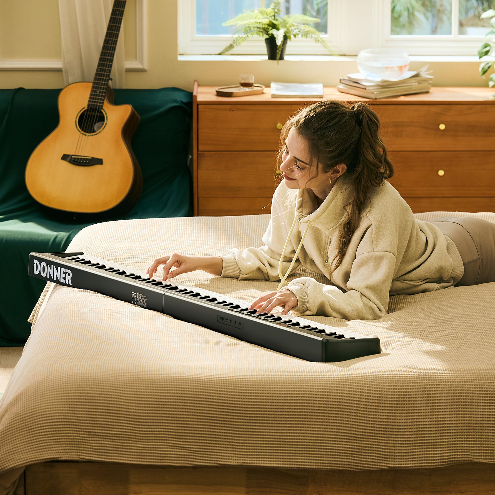 Donner DP-10 Piano eléctrico Teclado plegable portátil