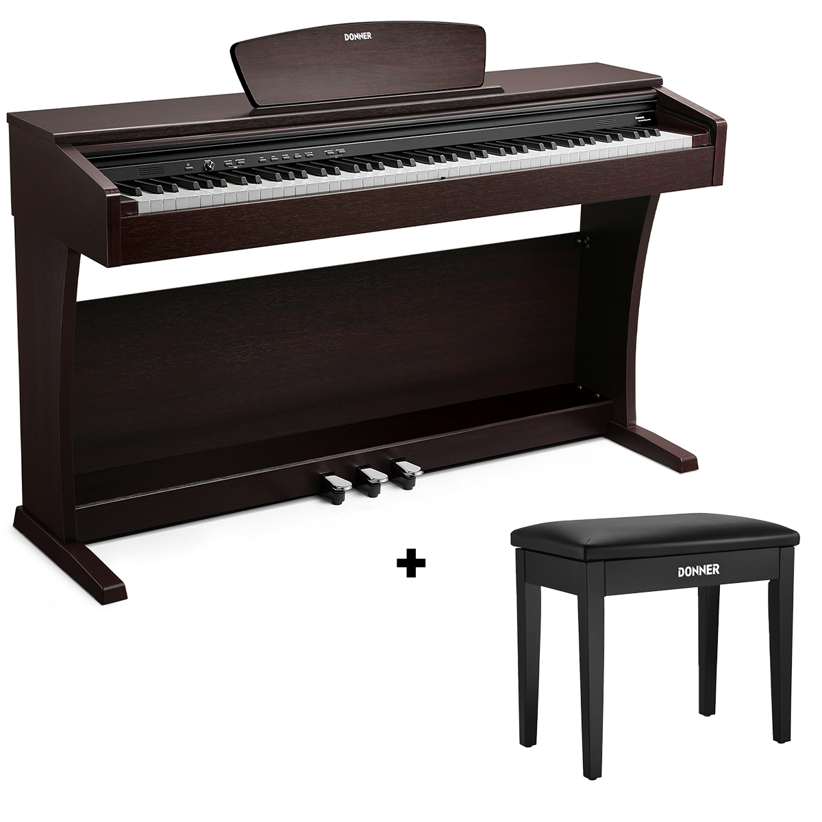 Donner DDP-300 Piano digital doméstico contrapesado de 88 teclas (Versión mejorada)