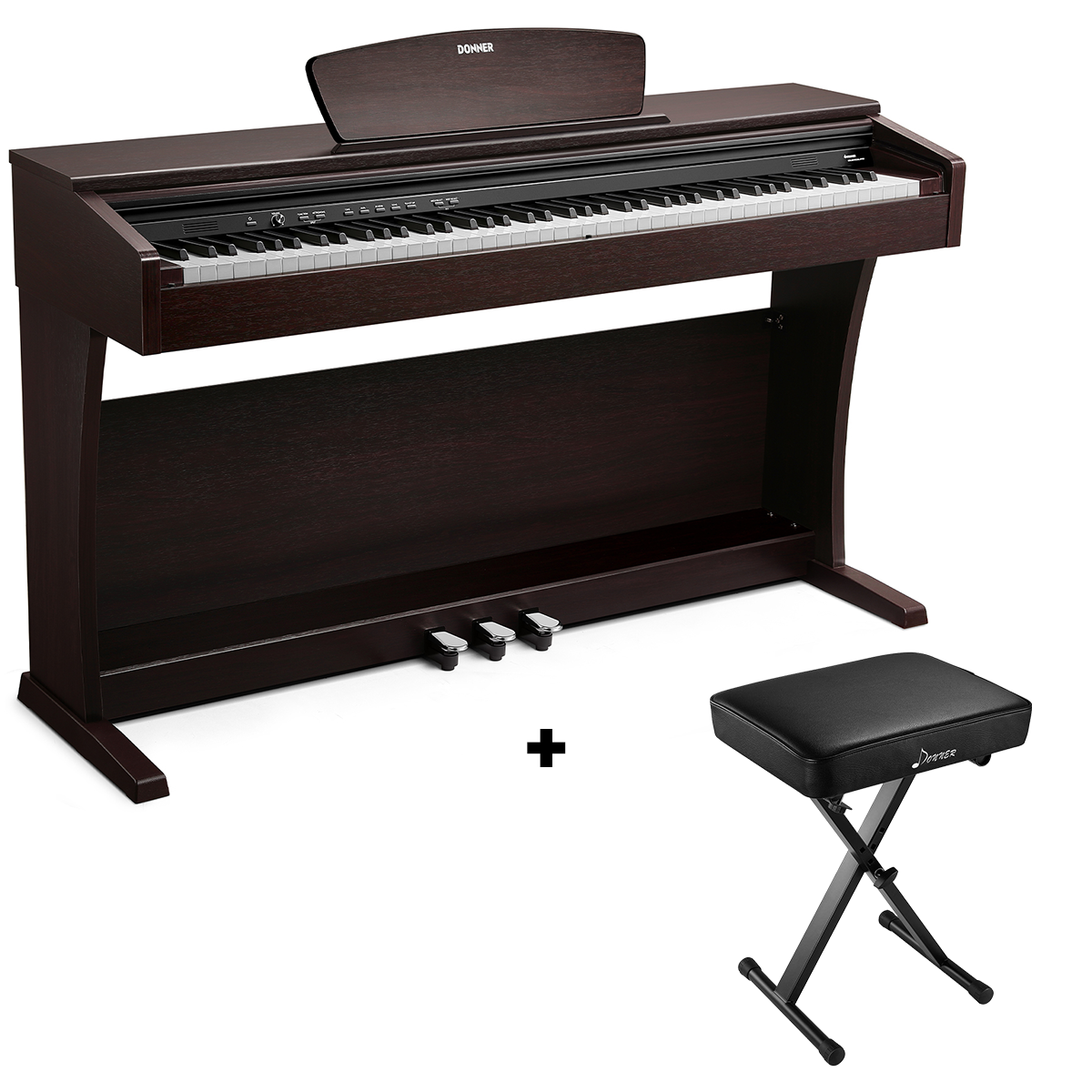 Donner DDP-300 Piano digital doméstico contrapesado de 88 teclas (Versión mejorada)