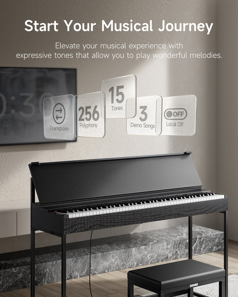 【Pre-venta】Donner OURA™ S300 Piano digital doméstico de 88 teclas-【Envío el 22 de febrero】