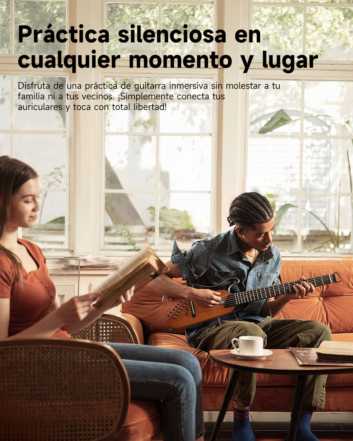 Donner HUSH™ I Guitarra de viaje ultraligera y portátil-Caoba##