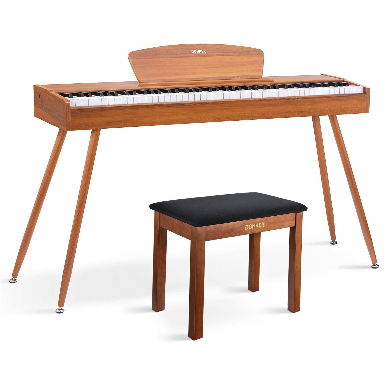 Donner DDP-80 Piano digital de madera con teclado totalmente pesado-Natural##