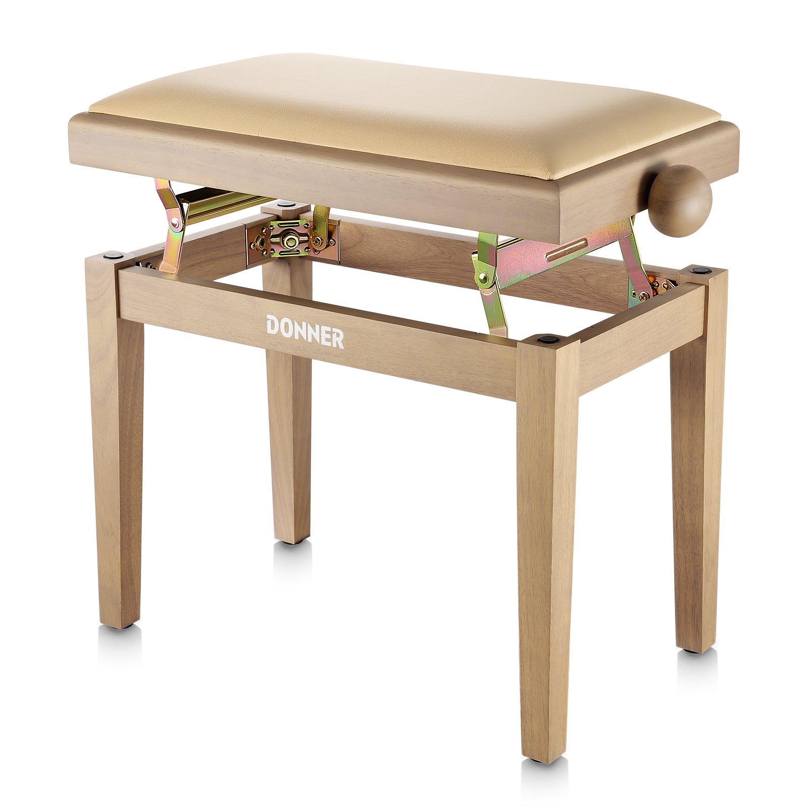 Donner Taburete de piano regulable en altura,beige mate