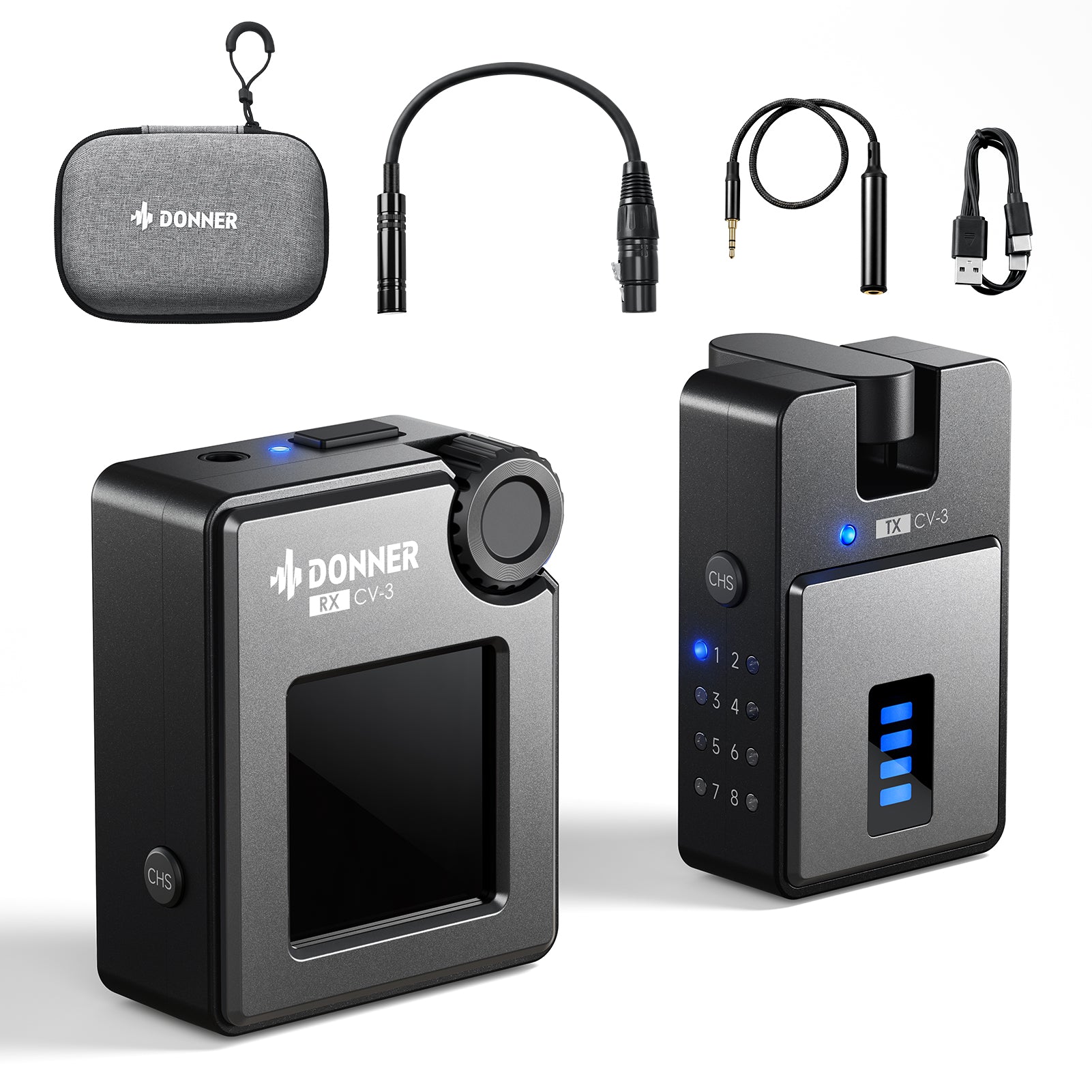 DONNER CV-3 Sistema de monitorización intraaural inalámbrico
