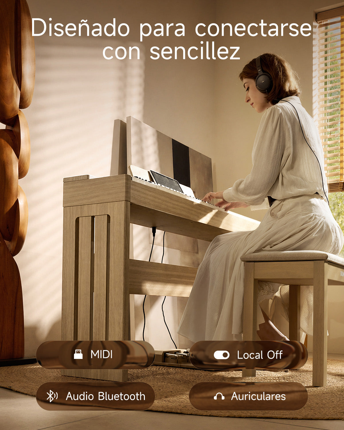 Donner OURA J100 Piano digital doméstico de 88 teclas
