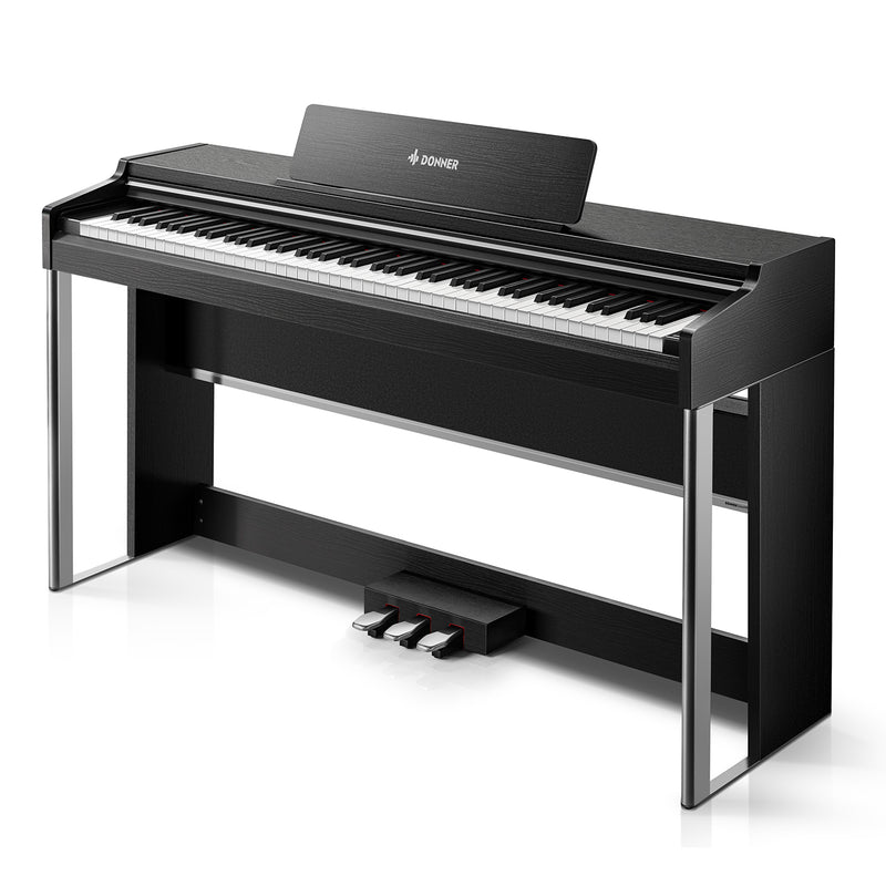 Donner DDP-200 PRO Piano digital vertical con 88 teclas de acción de martillo graduada progresiva