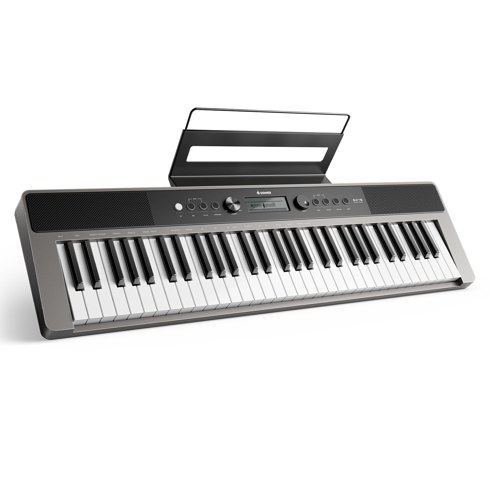 DONNER SD-15 Teclado electrónico de 61 teclas Gris