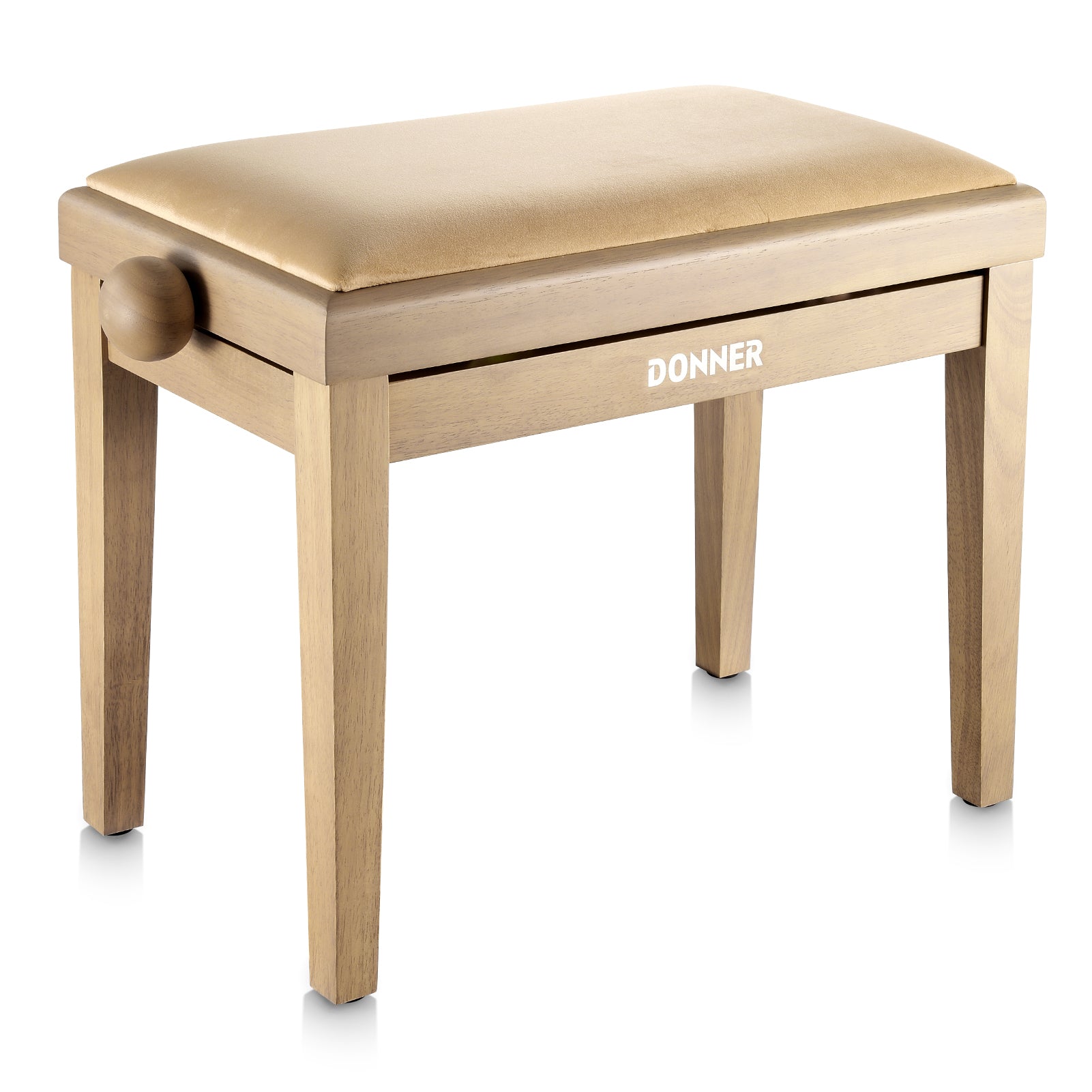 Donner Taburete de piano regulable en altura,beige mate