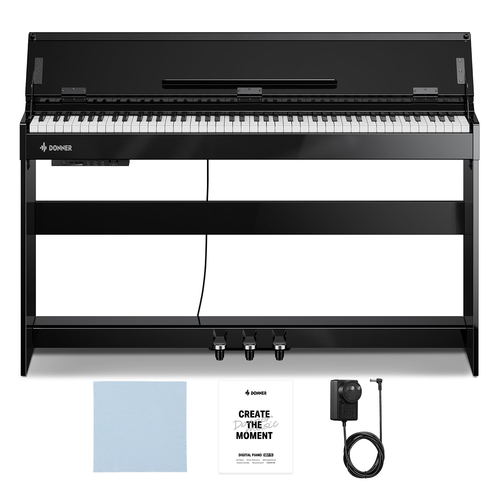 Donner DDP-75 Piano digital moderno con acabado de alto brillo