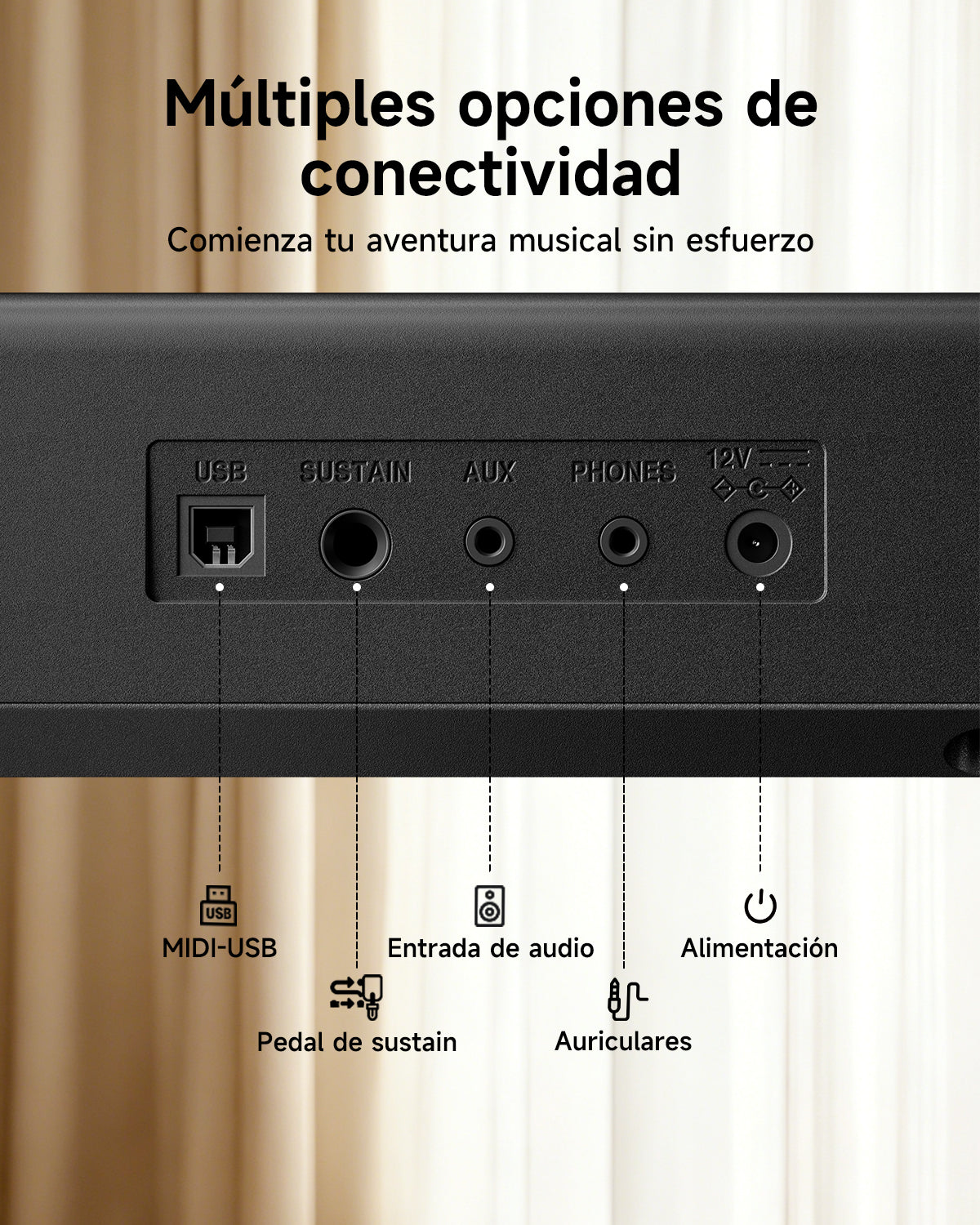 Donner DEP-07 Piano digital portátil de 88 teclas semipesadas