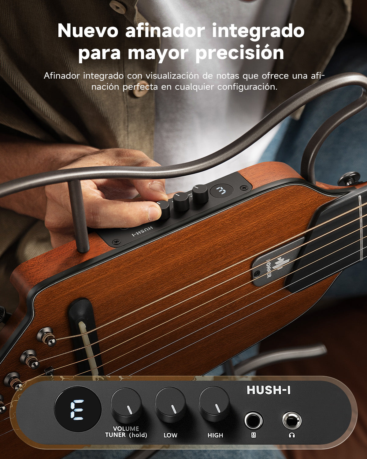 Donner HUSH I Evo2 Guitar-Natural##