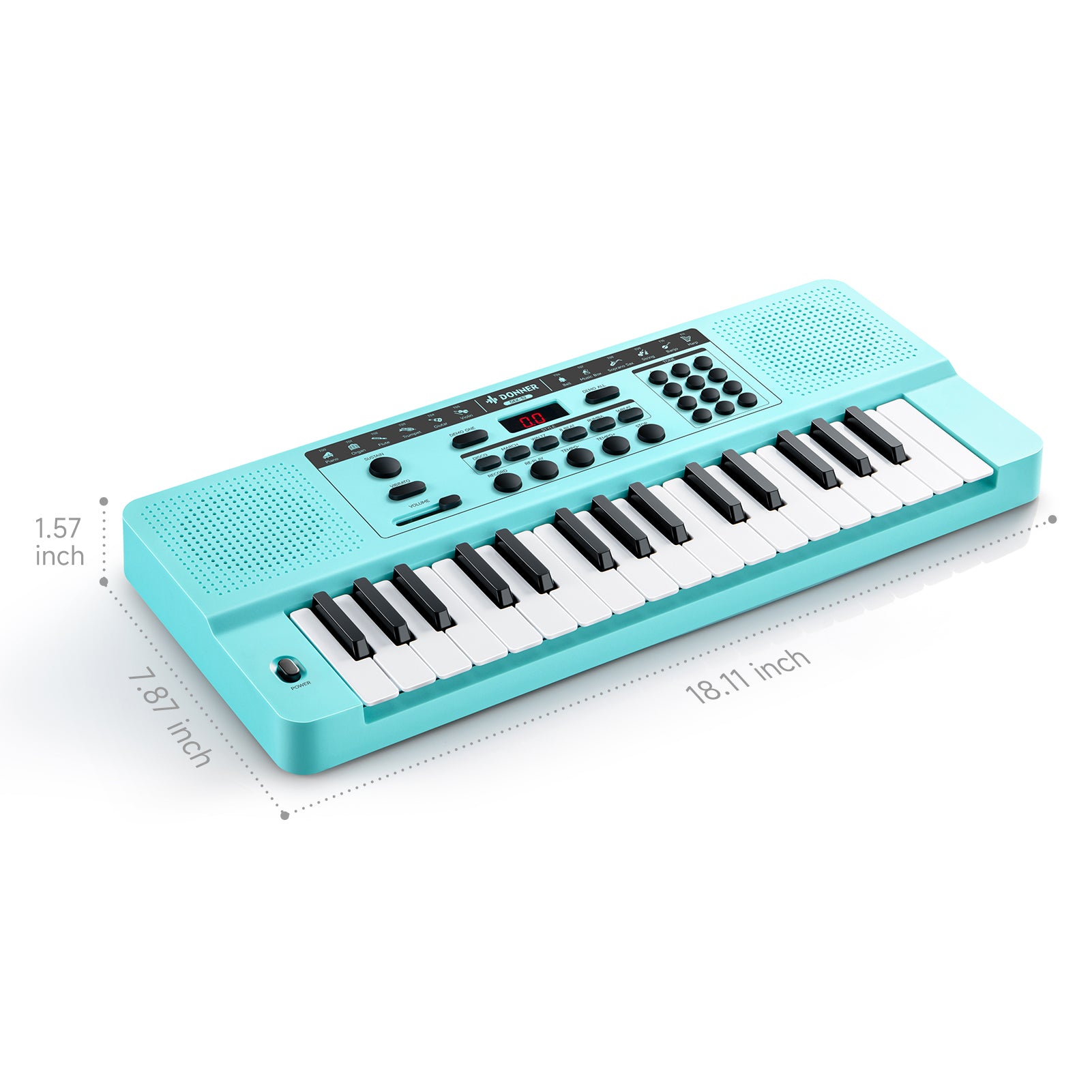 Donner DEK-32 Teclado electrónico de 32 teclas-Azul verdoso##