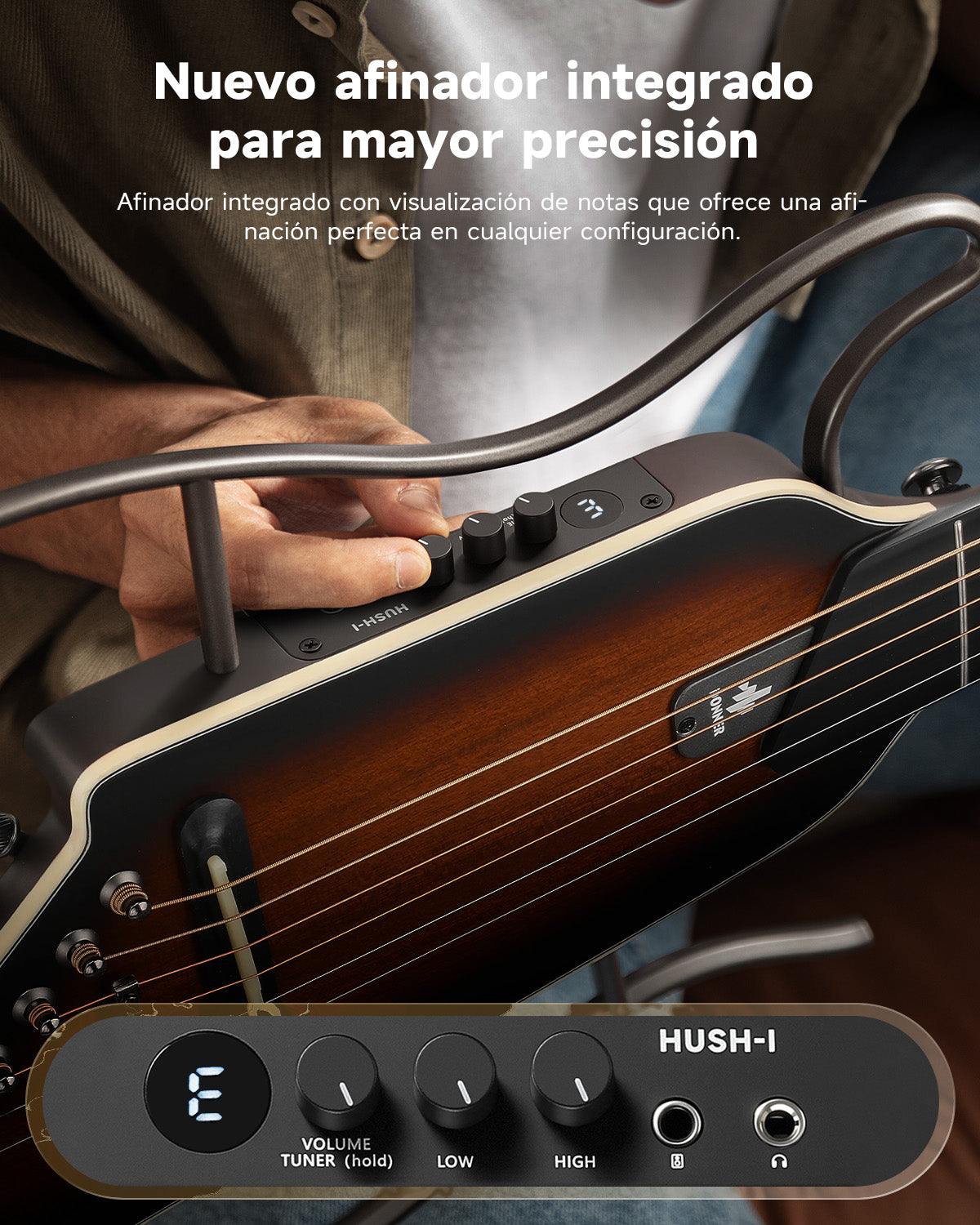 Donner HUSH I Evo2 Guitar-Sunburst##