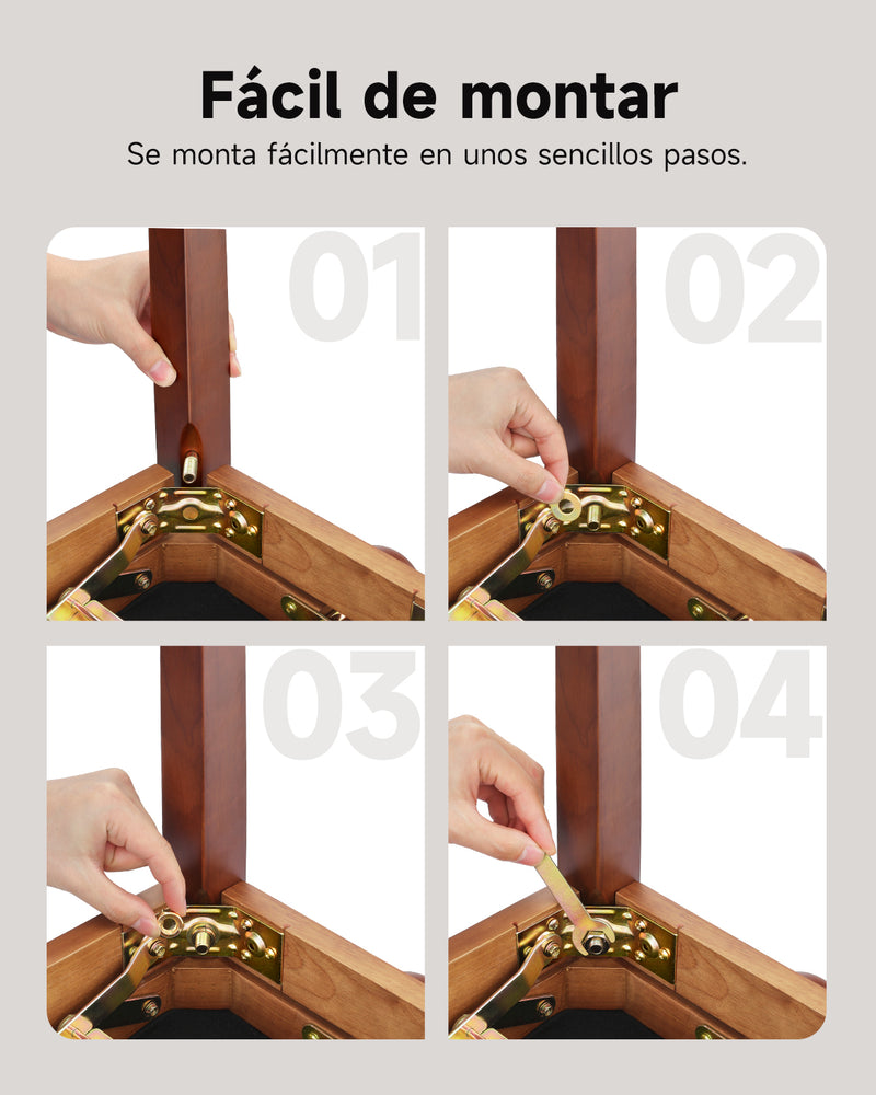 Donner Banco de piano de altura ajustable marrón mate