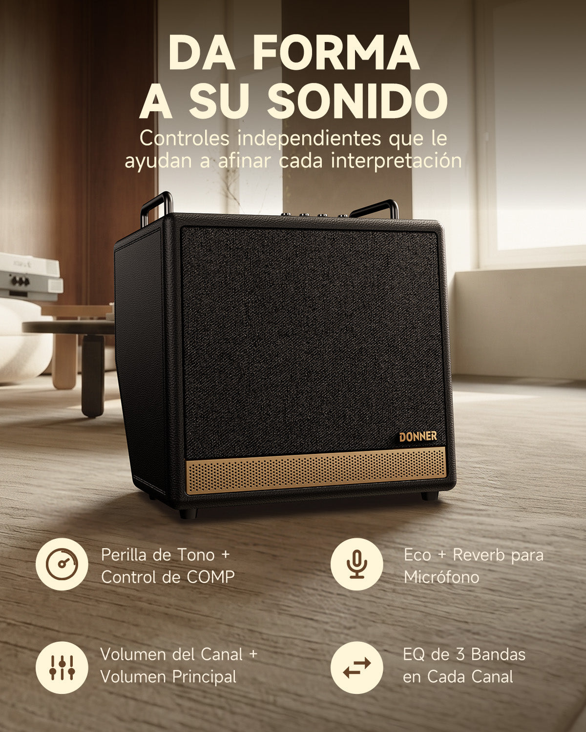 DONNER DKA-50 Amplificador de teclado de 50 W